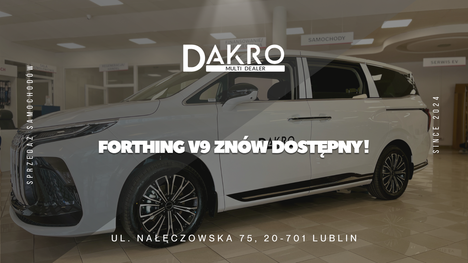 You are currently viewing Forthing V9 znowu dostępny! Bestsellerowy van klasy premium wraca w białym kolorz