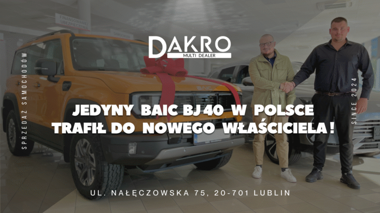 Read more about the article Jedyny BAIC BJ40 w Polsce trafił do nowego właściciela