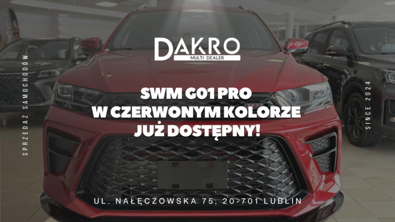 Read more about the article Nowość w salonie Dakro Multi Dealer – SWM G01 Pro w czerwonym kolorze już dostępny!