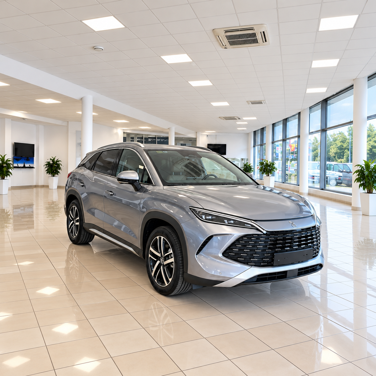 BYD SONG L DM-i – srebrnoszary SUV Plug-in Hybrid